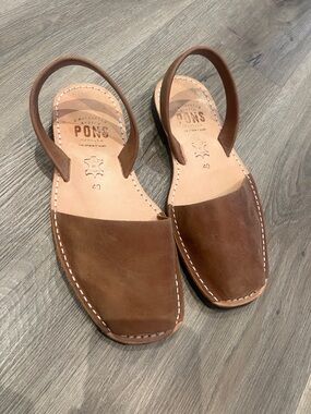 Pons Classic Avarca Leather Sandals